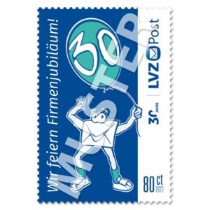 Sonderbriefmarke 0,80 € 30 Jahre Firmenjubiläum LVZ Post